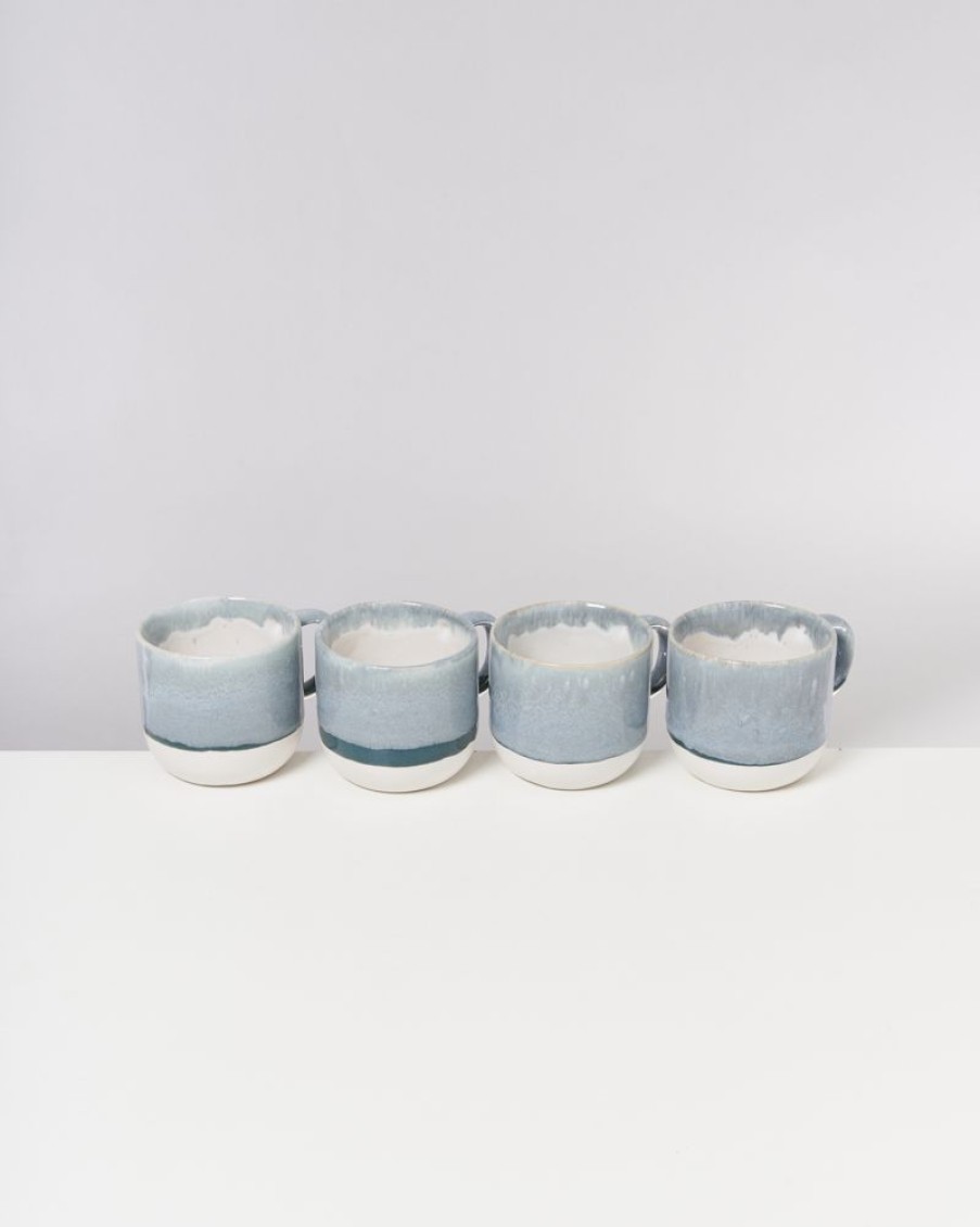 Geschirr Motel a Miio | Coimbra 4Er Set Teetasse Graublau