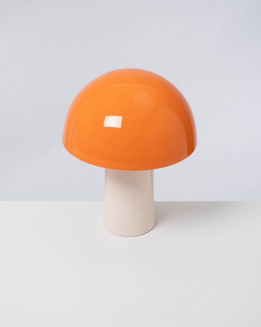 Accessoires Motel a Miio | Cogumelo Keramiklampe Orange Sand