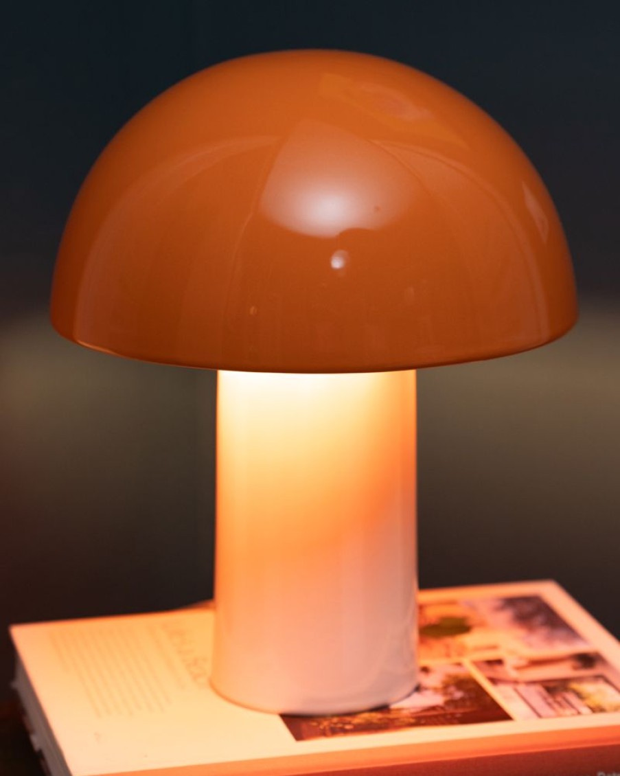 Accessoires Motel a Miio | Cogumelo Keramiklampe Orange Sand