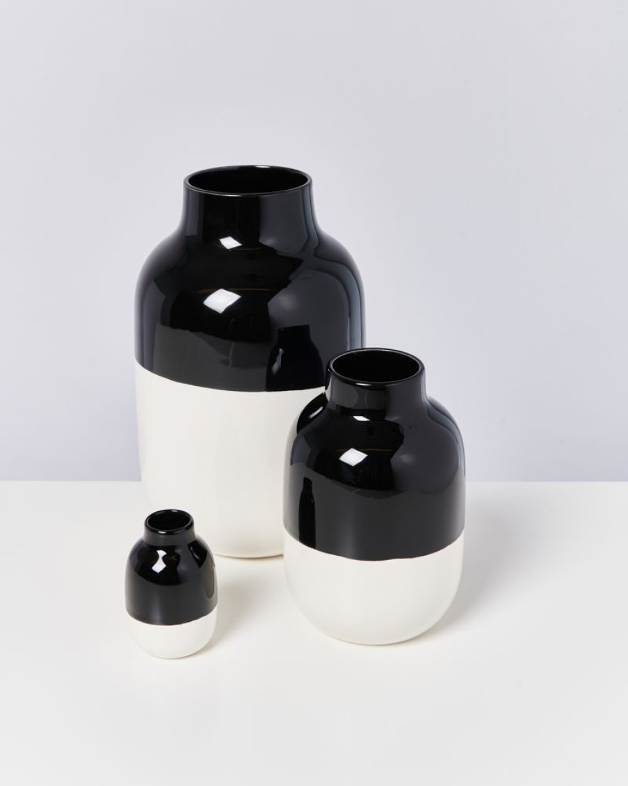 Accessoires Motel a Miio | Nuno Vase M Schwarz Weis