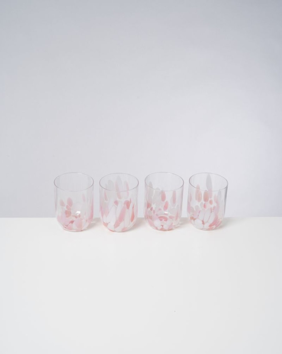 Geschirr Motel a Miio | Alegria 4Er Set Glas Gros Drops Rose