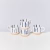 Tassen & Becher Motel a Miio 4 Teilige Sets | Nodoa 4Er Set Tasse Weis Blau