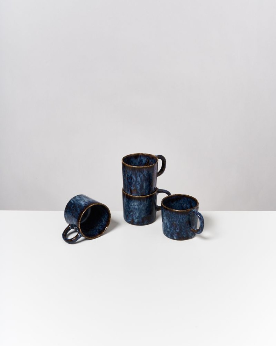 Geschirr Sets Motel a Miio | Cordoama 4Er Set Tasse Klein Dunkelblau