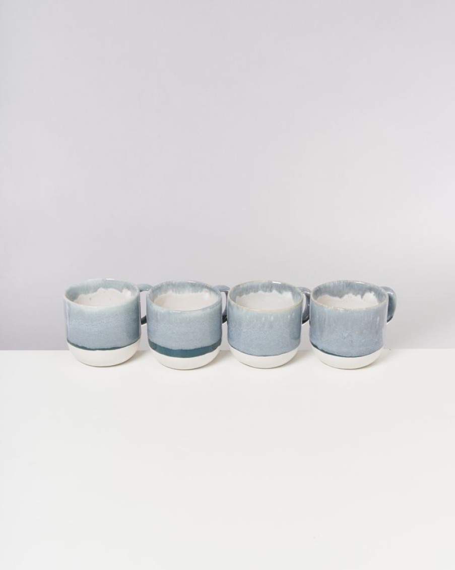 Tassen & Becher Motel a Miio 4 Teilige Sets | Coimbra 4Er Set Teetasse Graublau