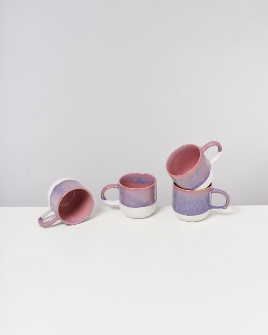 Geschirr Sets Motel a Miio | Coimbra 4Er Set Tasse Gros Lila Rosa