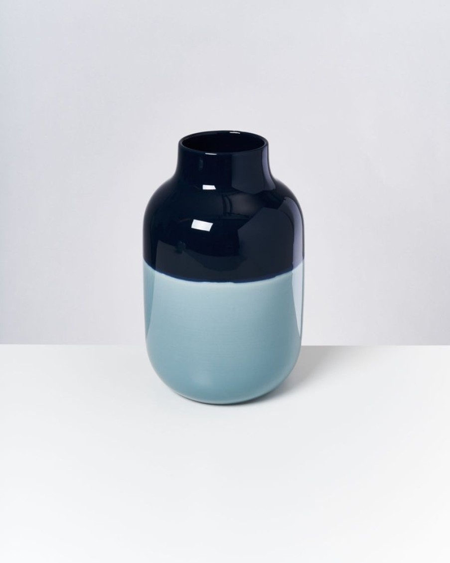 Vasen Motel a Miio Nuno L | Nuno Vase L Navy Hellblau