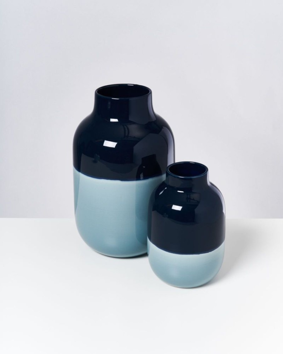 Vasen Motel a Miio Nuno L | Nuno Vase L Navy Hellblau