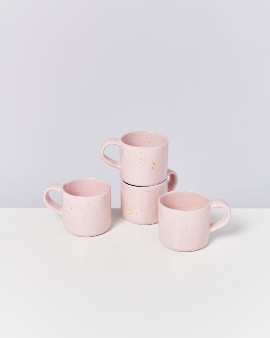 Tassen & Becher Motel a Miio 4 Teilige Sets | Nodoa 4Er Set Tasse Rosa Gesprenkelt