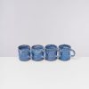 Geschirr Motel a Miio | Cordoama 4Er Set Tasse Gros Blau Gesprenkelt