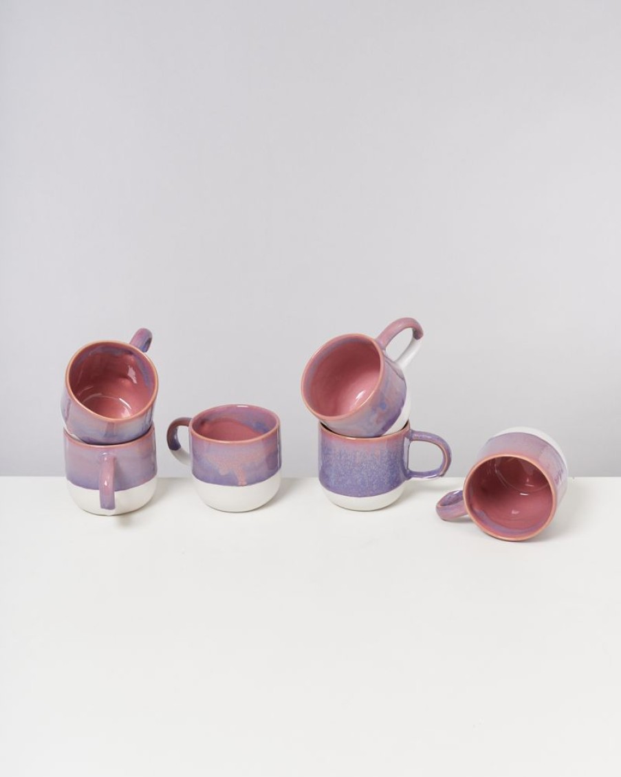 Geschirr Sets Motel a Miio | Coimbra 6Er Set Tasse Gros Lila Rosa