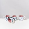 Tassen & Becher Motel a Miio 4 Teilige Sets | Nodoa 4Er Set Tasse Rosa Mit Punkten