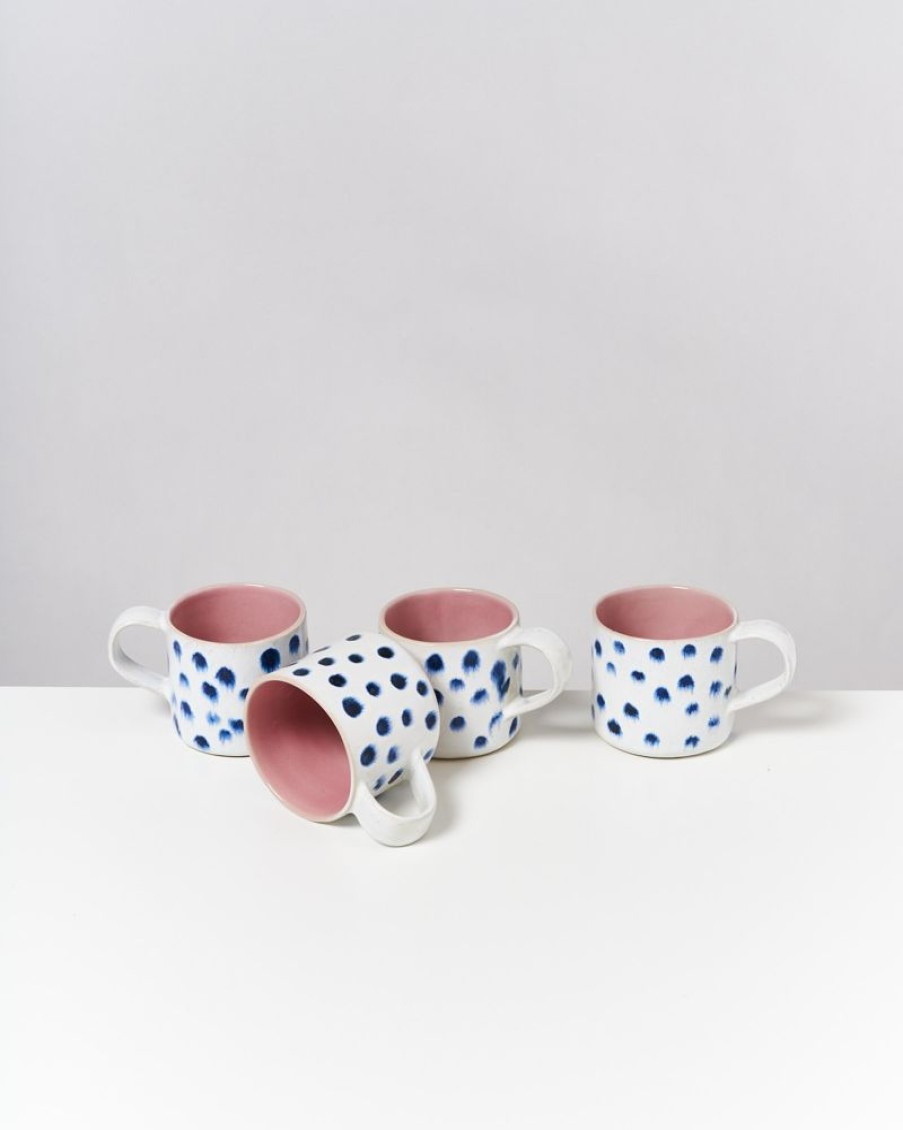 Tassen & Becher Motel a Miio 4 Teilige Sets | Nodoa 4Er Set Tasse Rosa Mit Punkten