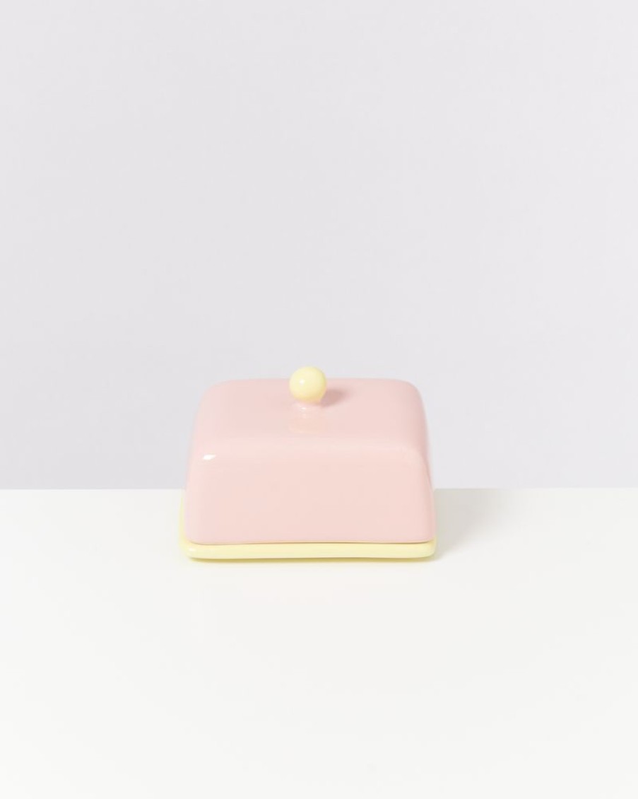 Accessoires Motel a Miio | Seia Butterdose Rosa Gelb