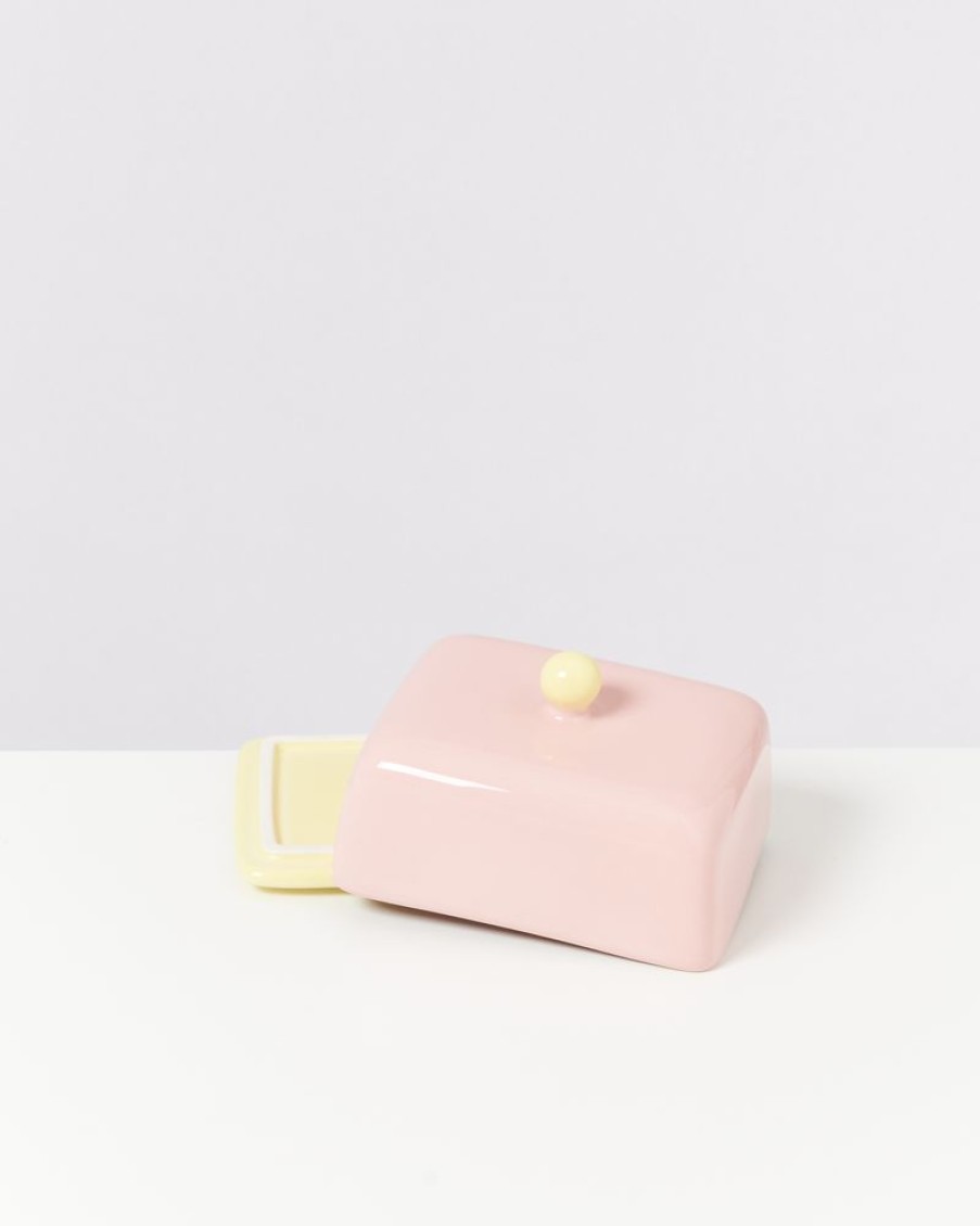 Accessoires Motel a Miio | Seia Butterdose Rosa Gelb