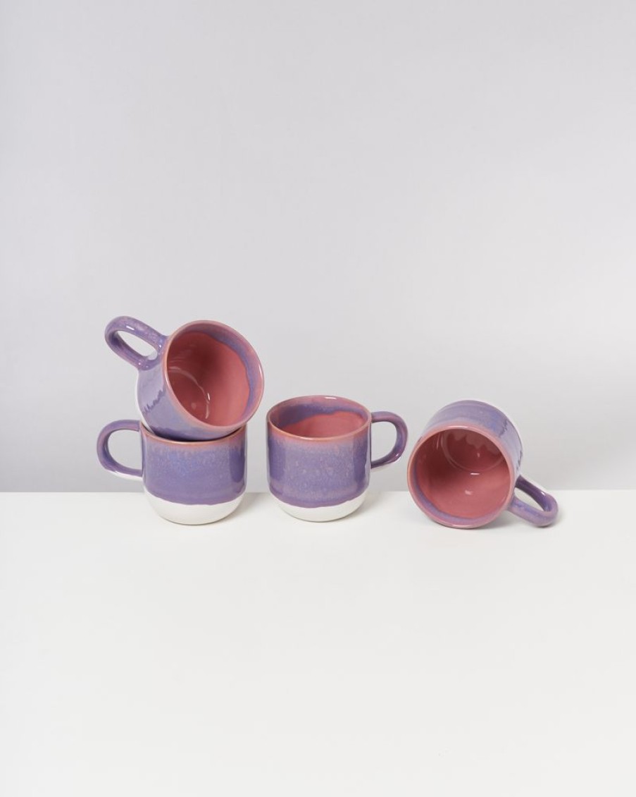 Geschirr Sets Motel a Miio | Coimbra 4Er Set Teetasse Lila Rosa