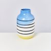 Accessoires Motel a Miio | Nuno Vase L Schwarz-Weis Gestreift Mit Blau