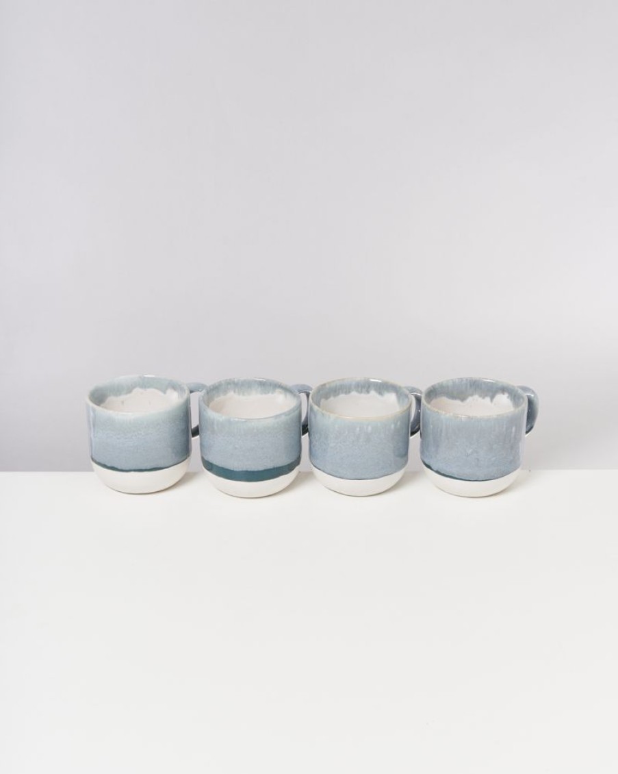 Geschirr Sets Motel a Miio | Coimbra 4Er Set Teetasse Graublau