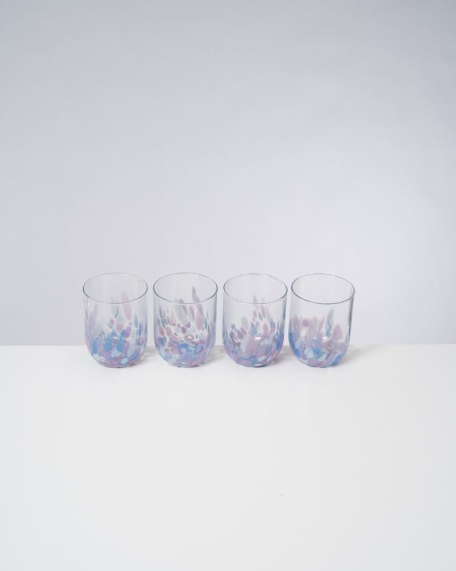 Geschirr Motel a Miio | Alegria 4Er Set Glas Gros Drops Lila