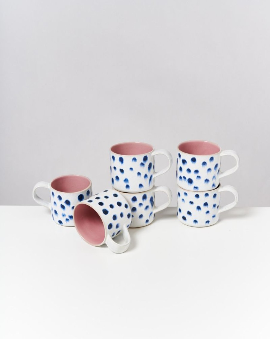 Geschirr Motel a Miio | Nodoa 6Er Set Tasse Rosa Mit Punkten