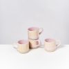 Tassen & Becher Motel a Miio 4 Teilige Sets | Nodoa 4Er Set Tasse Rosa Gelb Gestreift