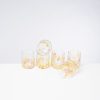 Geschirr Motel a Miio | Alegria 6Er Set Glas Klein Big Drops Rosa Gelb