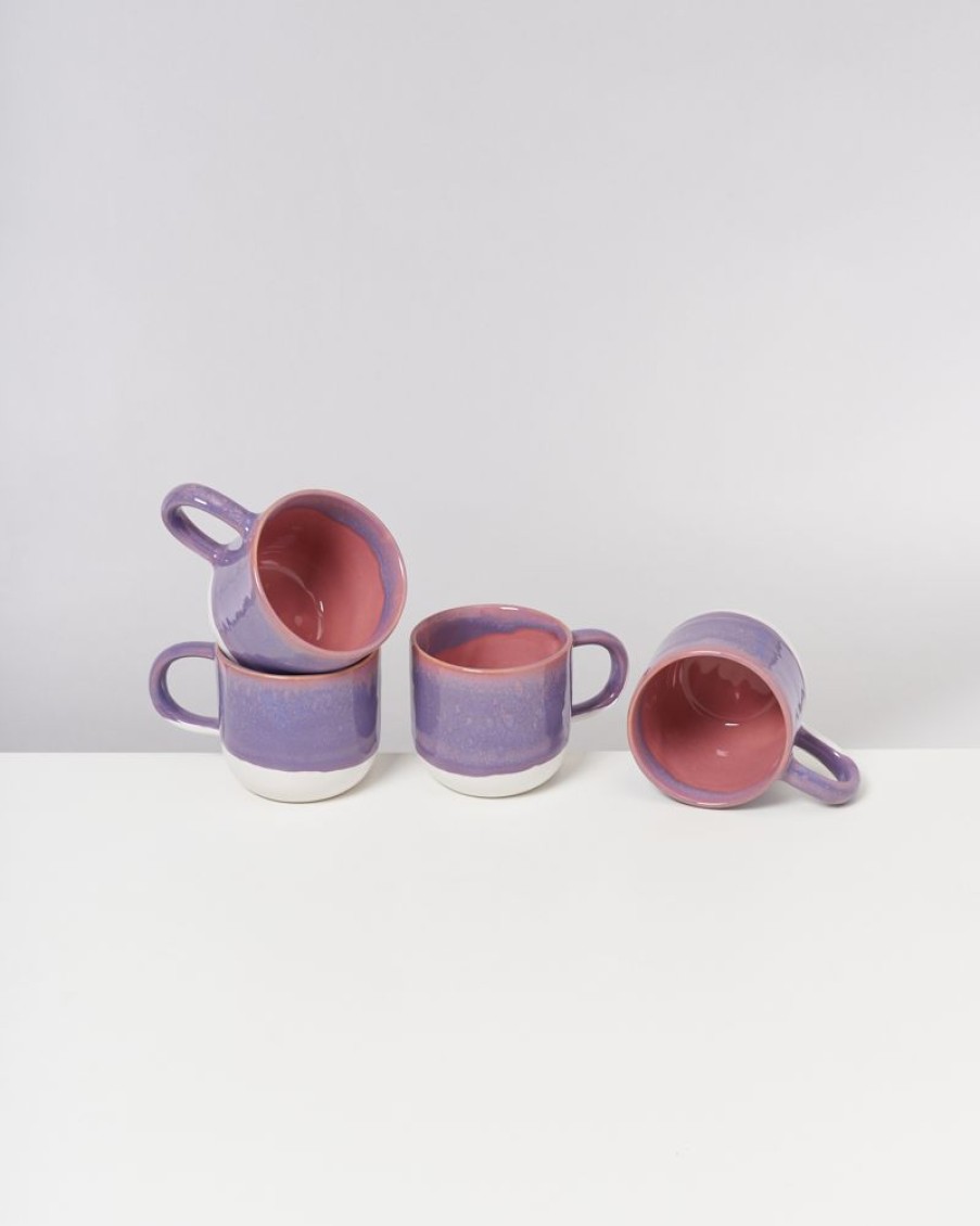 Geschirr Motel a Miio | Coimbra 4Er Set Teetasse Lila Rosa