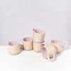 Tassen & Becher Motel a Miio 6 Teilige Sets | Nodoa 6Er Set Tasse Rosa Gelb Gestreift