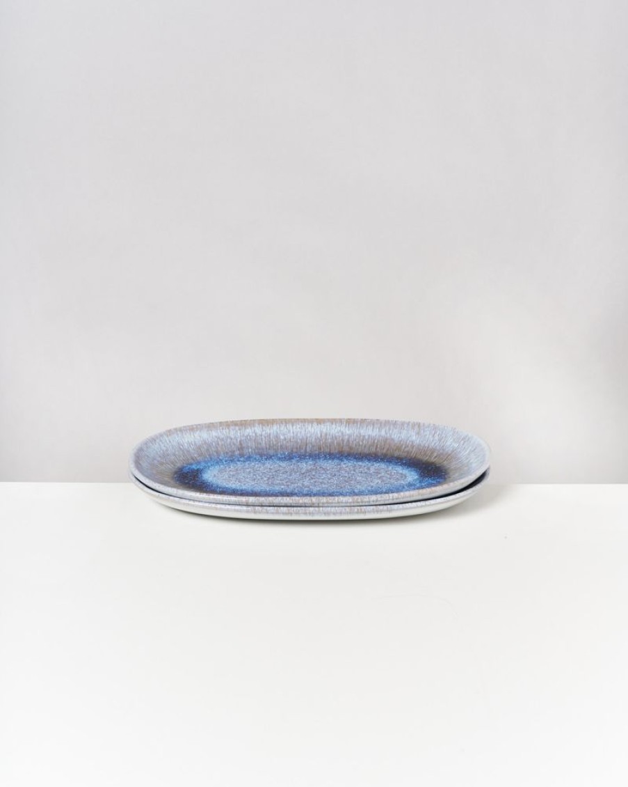 Geschirr Motel a Miio Servierplatten | Melides Servierplatte L Stoneblue