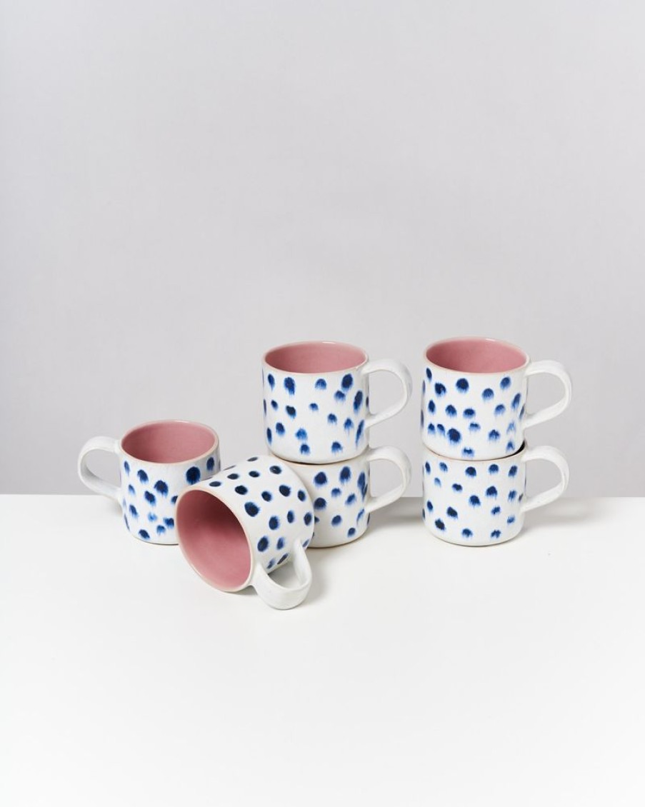 Tassen & Becher Motel a Miio 6 Teilige Sets | Nodoa 6Er Set Tasse Rosa Mit Punkten