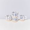 Geschirr Motel a Miio | Nodoa 4Er Set Tasse Weis Blau