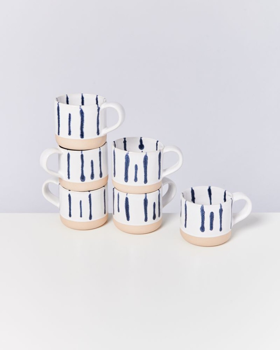 Geschirr Sets Motel a Miio | Nodoa 6Er Set Tasse Weis Blau