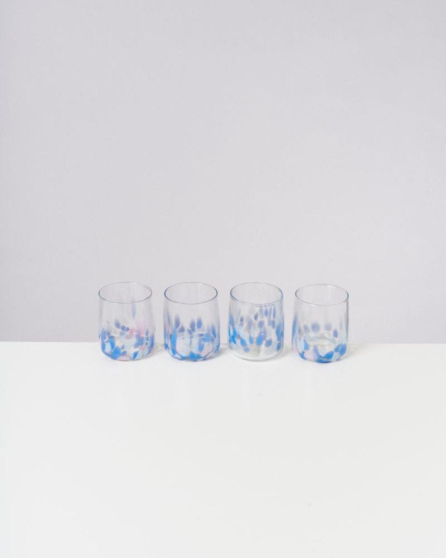 Geschirr Motel a Miio | Alegria Glas Klein Big Drops Blau