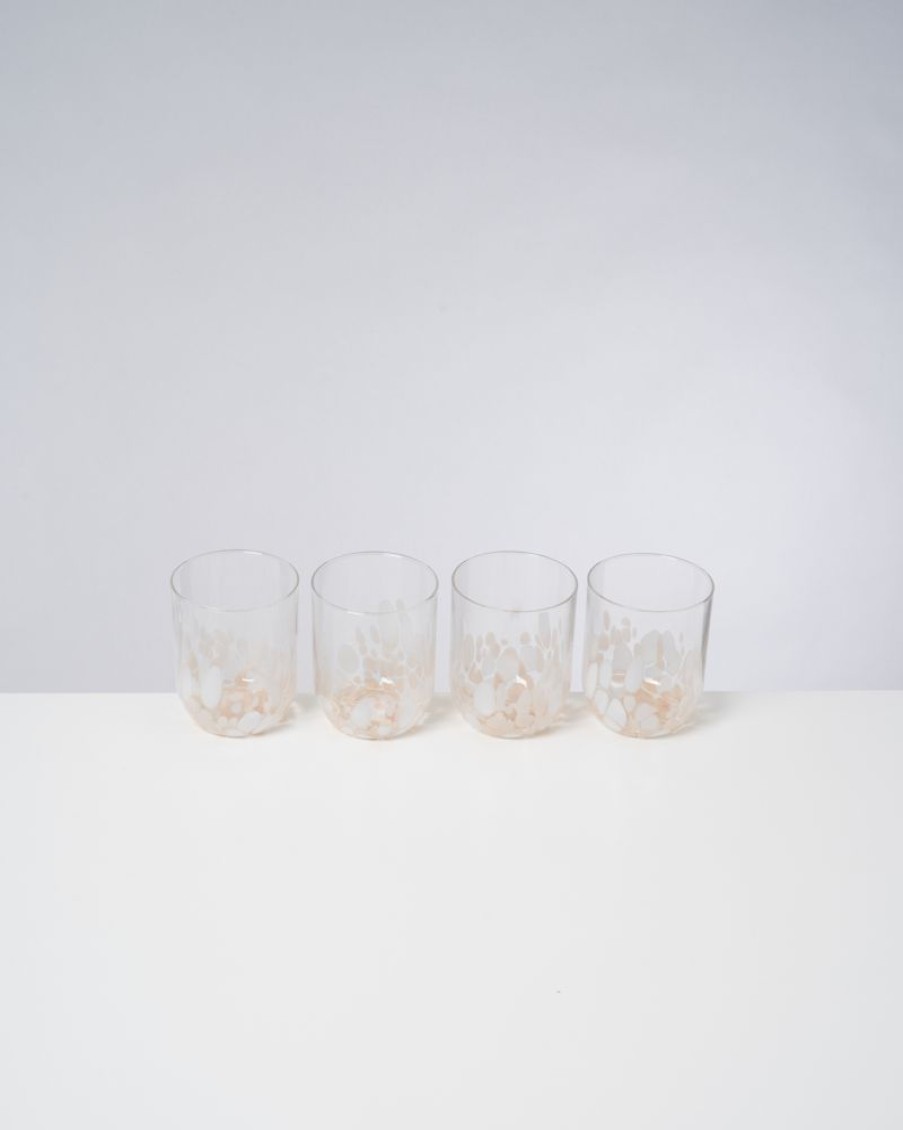 Geschirr Motel a Miio | Alegria 4Er Set Glas Gros Drops Sand