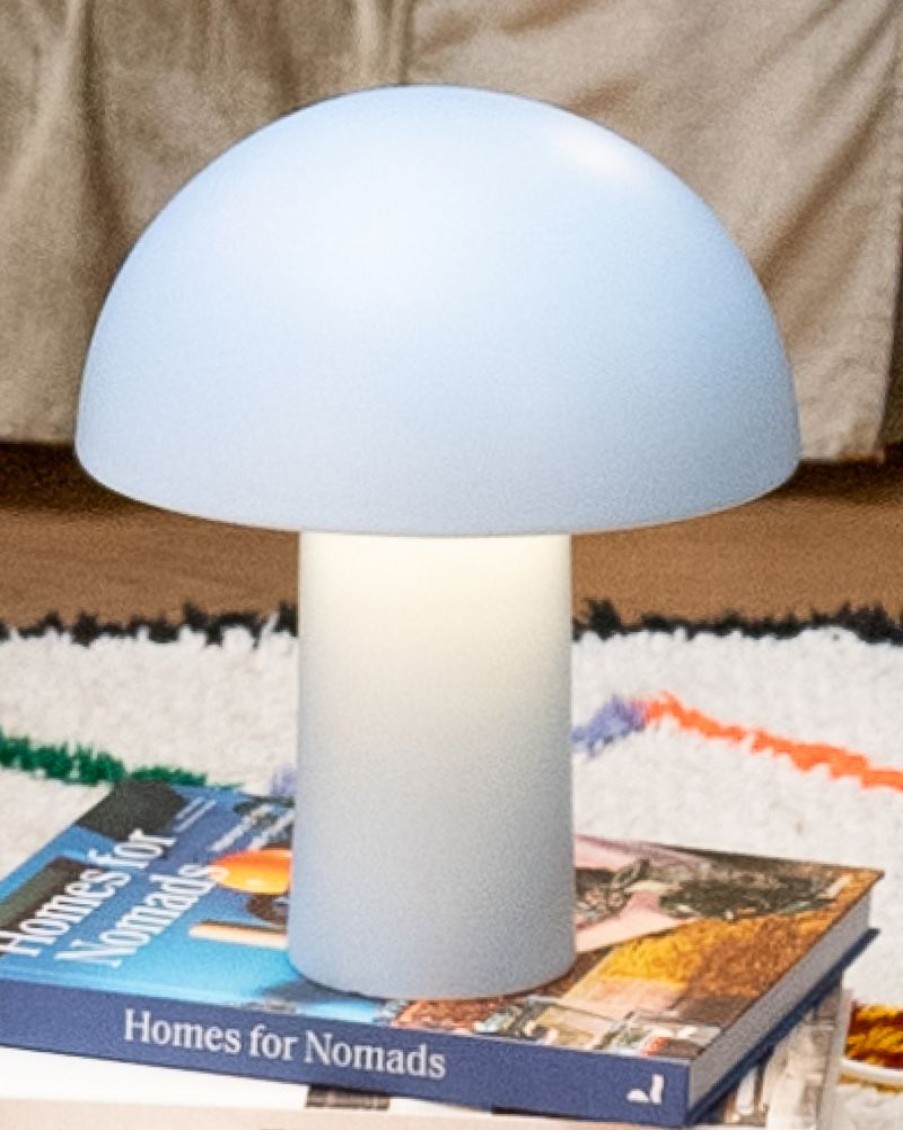 Accessoires Motel a Miio | Cogumelo Keramiklampe Hellblau