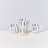 Geschirr Sets Motel a Miio | Nodoa 4Er Set Tasse Weis Blau