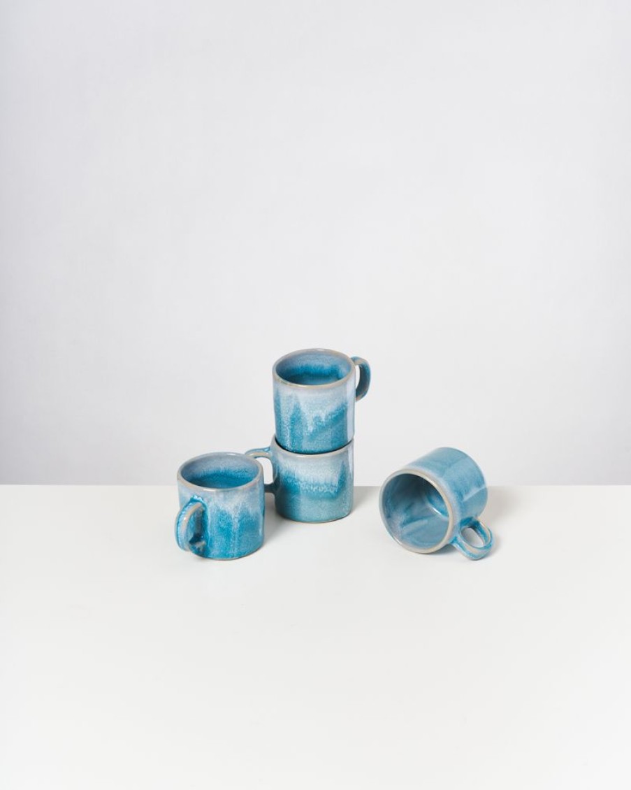 Geschirr Sets Motel a Miio | Cordoama 4Er Set Tasse Klein Aqua